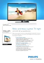 Preview for 1 page of Philips 42PFL5007D Specifications