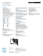 Предварительный просмотр 3 страницы Philips 42PFL6704D - 42" LCD TV Specifications