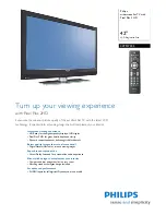 Предварительный просмотр 1 страницы Philips 42PFL7332 - annexe 1 Brochure