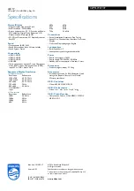 Preview for 3 page of Philips 42PFL7357 Specifications