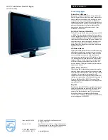 Preview for 3 page of Philips 42PFL7403D Specifications