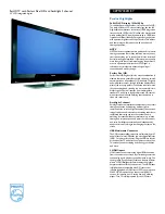 Preview for 3 page of Philips 42PFL7432D Specifications