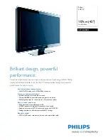 Предварительный просмотр 1 страницы Philips 42TA648BX Specifications