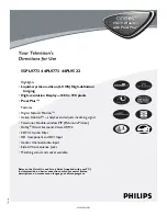 Philips 44PL9522/17B Directions For Use Manual preview