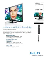 Предварительный просмотр 1 страницы Philips 46PFL4706 Specifications