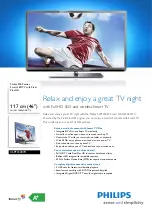 Preview for 1 page of Philips 46PFL5007H Brochure & Specs