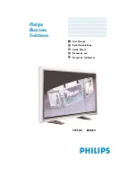 Philips 50-WXGA PLASMA MONITOR BDH5011 User Manual preview