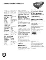 Preview for 2 page of Philips 50FW997 Specification Sheet