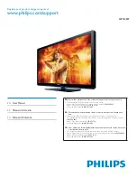 Preview for 1 page of Philips 50PFL3807 User Manual