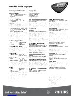 Предварительный просмотр 2 страницы Philips 511EXP Specification Sheet