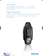 Philips 512MB-FLASH AUDIO PLAYER SA261 User Manual preview