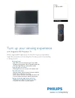 Preview for 1 page of Philips 51PP9100D - Hook Up Guide Specifications