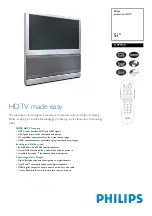 Предварительный просмотр 1 страницы Philips 51PP9910 Specifications