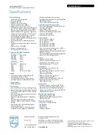 Preview for 3 page of Philips 52HFL5581V Specifications