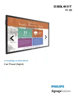 Предварительный просмотр 1 страницы Philips 55BDL4051T User Manual