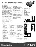 Preview for 2 page of Philips 55PP9352 Specifications