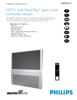 Preview for 1 page of Philips 55PP9753 Specification Sheet