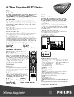 Preview for 2 page of Philips 60PP9401 Specification Sheet