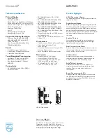 Preview for 2 page of Philips 62PL9524/37 Specification Sheet