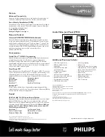 Preview for 2 page of Philips 64P 9161 Specifications