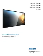 Philips 65BDL3552T User Manual preview