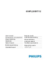 Philips 65HFL2859T/12 User Manual preview