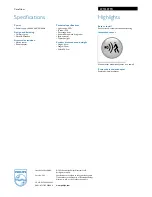 Preview for 2 page of Philips 69155/87/PH Specifications