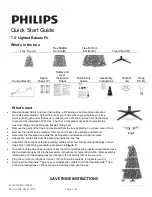 Philips 7.5ft Lighted Balsam Fir Quick Start Manual preview