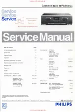 Preview for 1 page of Philips 70FC940 Service Manual