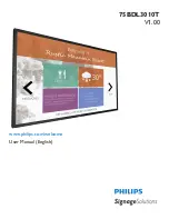 Предварительный просмотр 1 страницы Philips 75BDL3010T User Manual