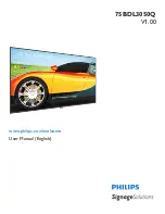 Preview for 1 page of Philips 75BDL3050Q User Manual