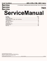 Philips 7603 series Service Manual preview