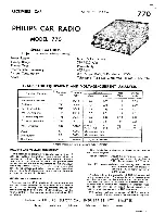 Preview for 1 page of Philips 770 Service Data