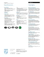 Preview for 2 page of Philips 7FF1M4/37 Specifications