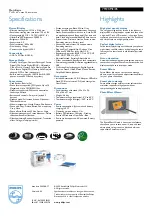 Preview for 2 page of Philips 7FF2CME Specifications