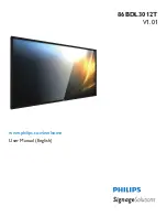 Предварительный просмотр 1 страницы Philips 86BDL3012T User Manual