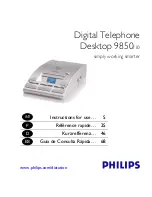 Preview for 1 page of Philips 9850/10 Instructions For Use Manual