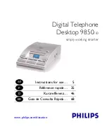 Предварительный просмотр 1 страницы Philips 9850/10 Instructions For Use Manual