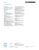 Preview for 3 page of Philips 9FF2M4 - annexe 2 Specifications