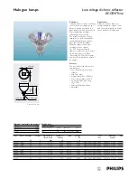 Preview for 1 page of Philips ACCENTline Reflector Lamps Specifications