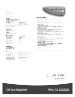 Preview for 2 page of Philips ACT6688/00 Specification Sheet