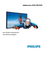 Предварительный просмотр 1 страницы Philips Addendum BDL5535VS User Manual