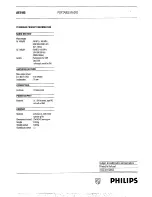 Preview for 2 page of Philips AE 1495 Specification Sheet
