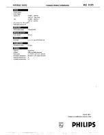 Предварительный просмотр 2 страницы Philips AE1595/00 Specification Sheet