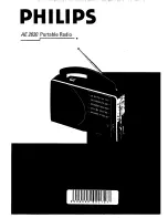 Предварительный просмотр 1 страницы Philips AE2630/05 User Manual