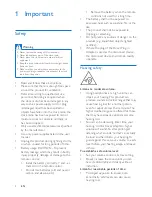 Предварительный просмотр 4 страницы Philips AE8000 User Manual