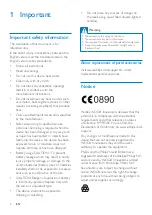 Предварительный просмотр 4 страницы Philips AECS7000E User Manual