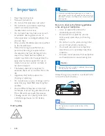 Preview for 3 page of Philips AEM120BLU User Manual