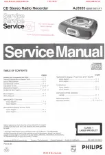 Предварительный просмотр 1 страницы Philips AJ 3935 Service Manual