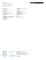 Preview for 3 page of Philips AJ1000B Specifications